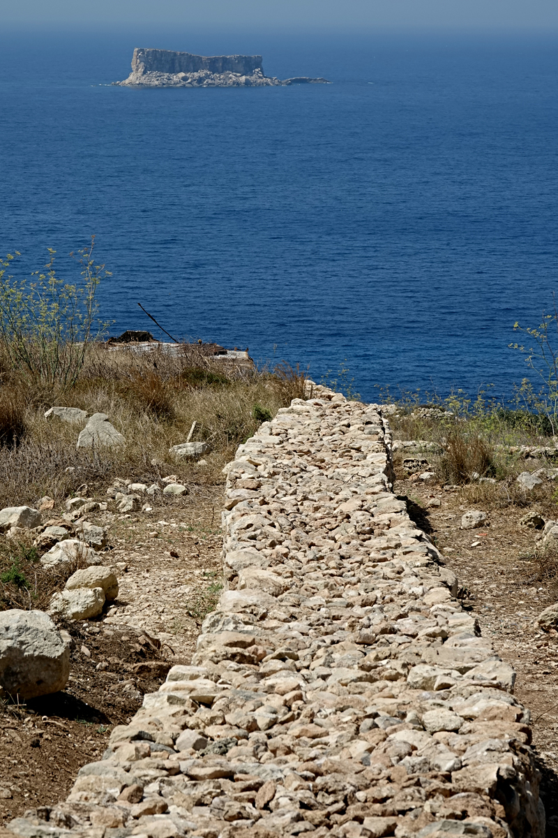 Ħaġar Qim - Blick auf Filfla