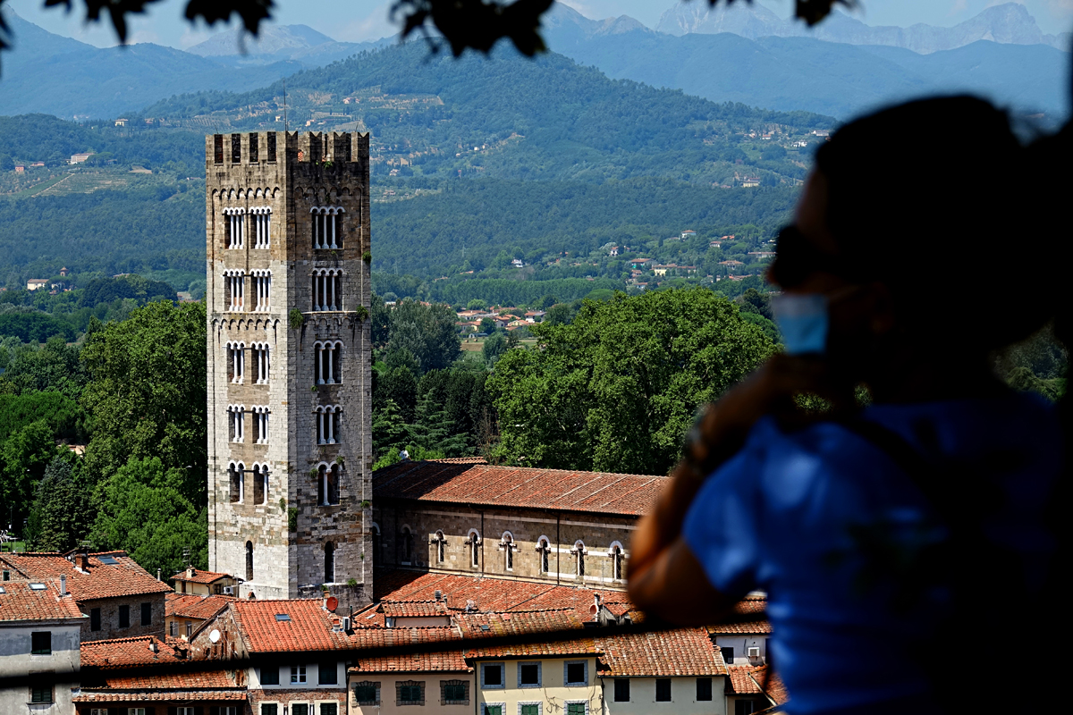 Lucca 2021 - Ausblick vom Torre Guinigi